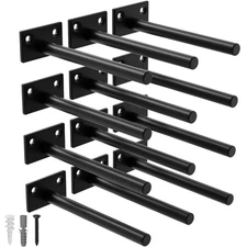 12 Pack-6 inch Floating Shelf Bracket, Hidden Brackets for Wood Shelf