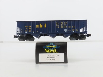 O Gauge 3-Rail Weaver 660 ASGX ABI Alaska Basic Industries 3-Bay Hopper #660