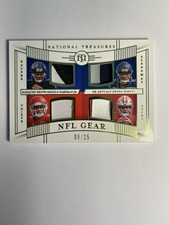 2019 PANINI NT NFL GEAR QUAD GAME USED /25 Metcalf/Brown/Samuel/Hardman‼️#GQM11