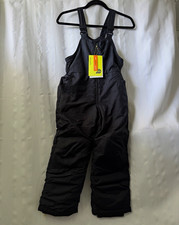 All in Motion Kids Black Insulated Snow Bib Pants S Water/Wind Resistant