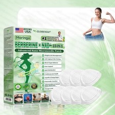 GLORENDA Moringa Berberine x NAD 10-in-1 Advanced Nano Microneedle Patch