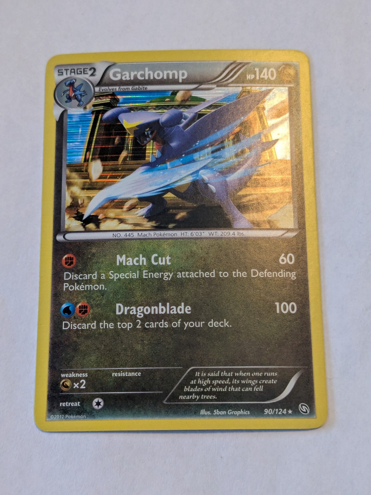 Pokemon Black & White Dragons Exalted GARCHOMP Holo Rare 90/124 NM/VLP