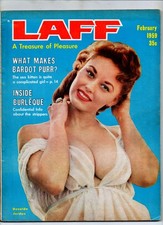 LAFF MAGAZINE FEB. 1959. DONALDO JORDAN COVER, JAYNE MANSFIELD, BRIGITTE BARDOT