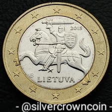 Lithuania 🇱🇹 EU 🇪🇺 1 Euro 2015. KM#211. One Dollar coin. Horse Rider.