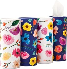 Small Car Tissues Holder with Facial - 4PK - Travel Tissue Multicolor