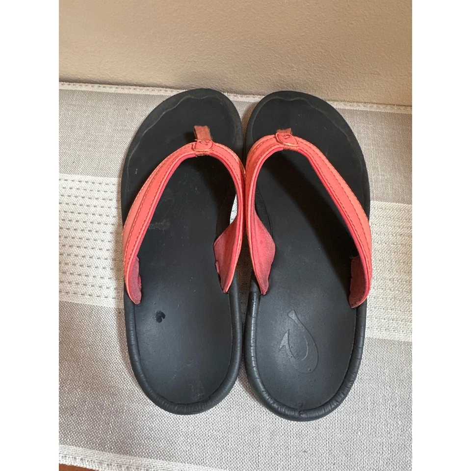 Шлепанцы OluKai 'Ohana цвет лосося размер 7 - Изображение 3 из 4