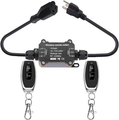 Remote Control Switch,AC110/230/240/250v Waterproof 110V 20A relay switch 