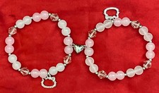 TWO NEW HELLO KITTY BEAD FRIENDSHIP BRACELETS PINK NIP RHINESTONE