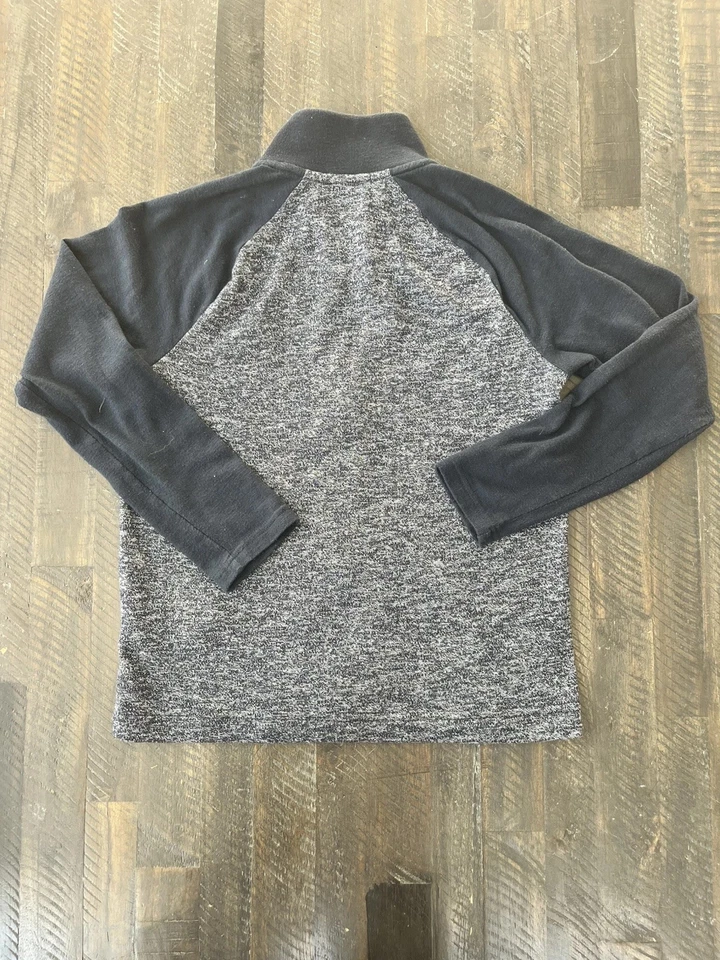 Abercrombie Niños Cremallera Completa Tejido Suéter Chaqueta Gris Rojo Juvenil 11/12 Cremallera Foto 4 de 4