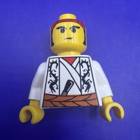 LEGO Ninja Shogun Minifigure White w/ Armor cas057 3053 3077 3050 (AUTHENTIC)