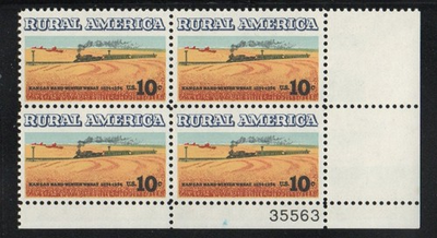 #ad #ad ALLY#x27;S STAMPS US Plate Block Scott #1506 10c Rural America 4 MNH F VF STK $1.35