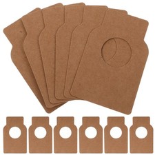 50 Pcs Rustic Brown Kraft Paper Wine Bottle Neck Labels for Wine Organization