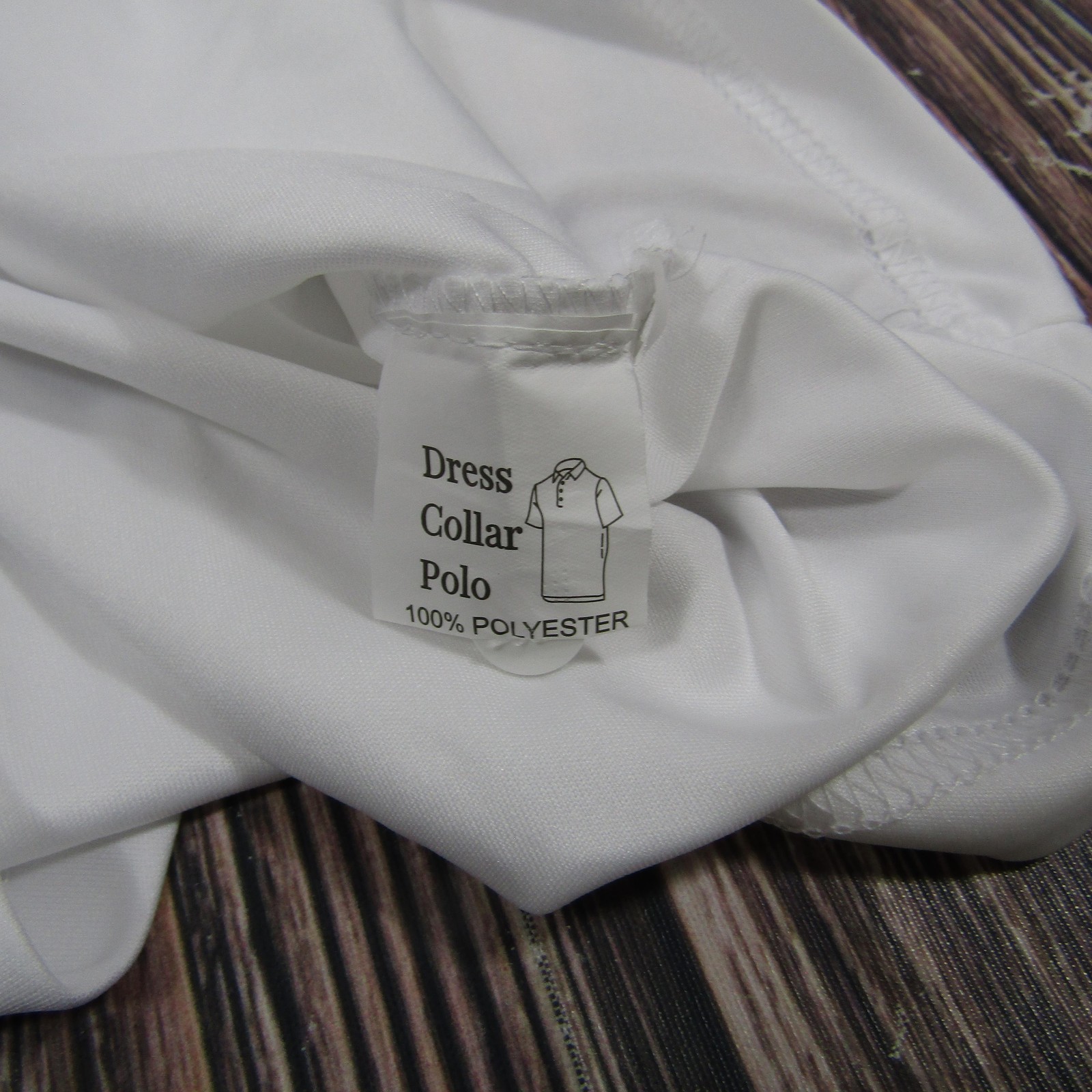 Collars & Co Polo Shirt Mens Small White Dress Collar Short Sleeve Performance