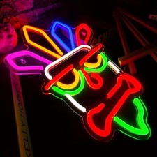 Crash Bandicoot Neon Sign, Playstation Gaming Light, Waku Waku - USB Powered