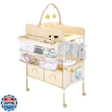 VEVOR Baby Changing Table, Adjustable Height Diaper Change Statio