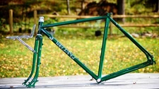 Velo Orange Polyvalent 51cm RARE QUILL Stem - metallic green w/ Front Rack NICE!