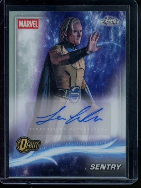 2025 Topps Chrome Marvel Sentry Debut Autograph Refractor Lewis Pullman Thunderb