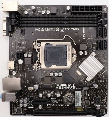 Biostar H61MHV3 Motherboard Intel H61 LGA 1155 Socket H2 Micro ATX defekt