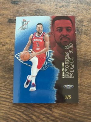 2025-26 Topps Signature Class CJ McCollum True Blue 3/5 Jersey Match Ebay 1/1