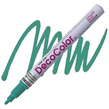 DecoColor, Paint Marker, Teal Ink, Fine Point, Permanent Oil Based Opaque, Green