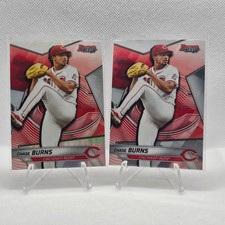 2025 Bowmans Best # TP-21 Chase Burns Top Prospects Refractor + Base. Reds.