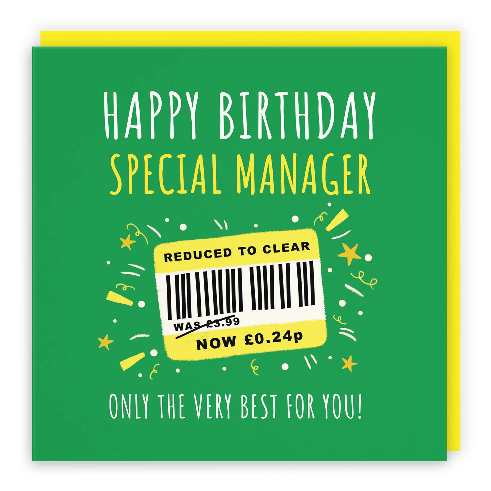Manager Birthday Card Reduced To Clear Moments
