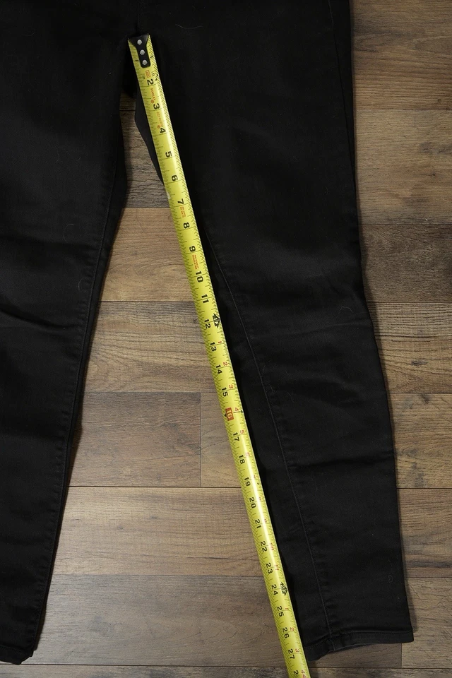 Pantalones al tobillo clásicos elásticos súper ajustados negros Loft P4 para mujer Foto 3 de 4