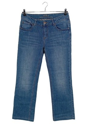 STREET ONE Straight-Leg Jeans Damen Jeans Gr. DE 42 blau Casual-Look