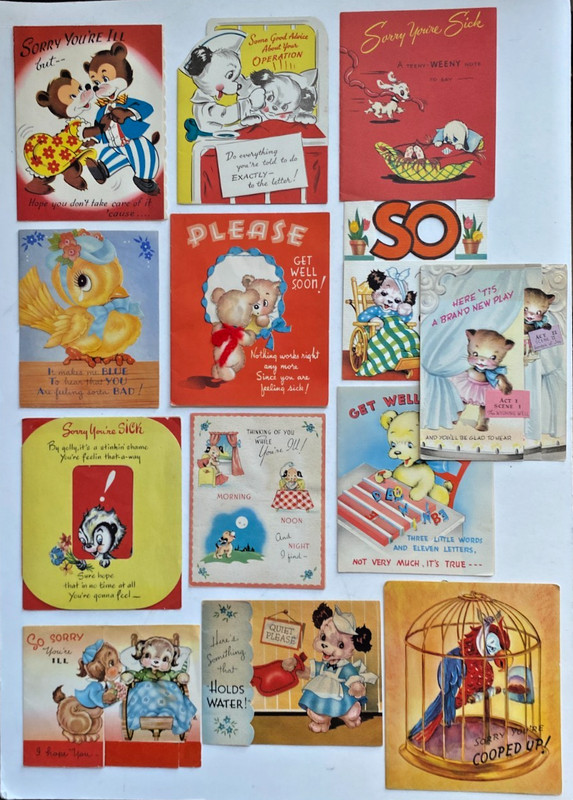 Vintage Children's Get Well Cards with Animals (13)