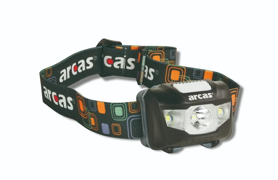 Linterna frontal 5W 2+1 LED, 7 modos de luz, con 3 pilas AAA incluidas - Imagen 2 de 4