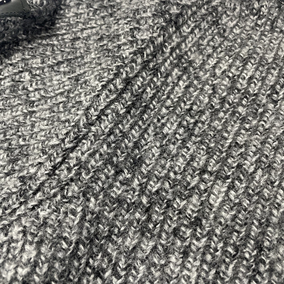 Superdry Suéter De Punto De Mezcla De Lana Para Mujer M Gris Manga Larga Cuello Redondo Pullover Foto 4 de 4