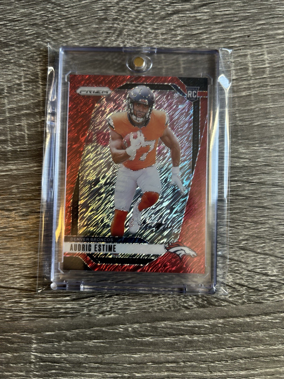 2024 Panini Prizm - Rookies Audric Estime #306 Red Shimmer Prizm /35 (RC)