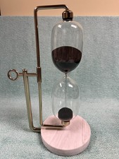 Hour Glass Timer 15 Min Black Sand w/ Marble ...