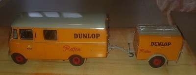 NEO Scale Models 1/43 Mercedes L319 Kasten mit Anhänger DUNLOP ArtNr. 96805