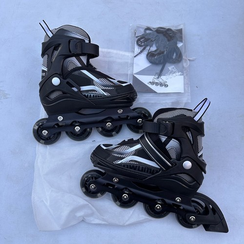 Sowume Sz S Black Adjustable Inline Skates for Little Kids Boys and Girls, Rol