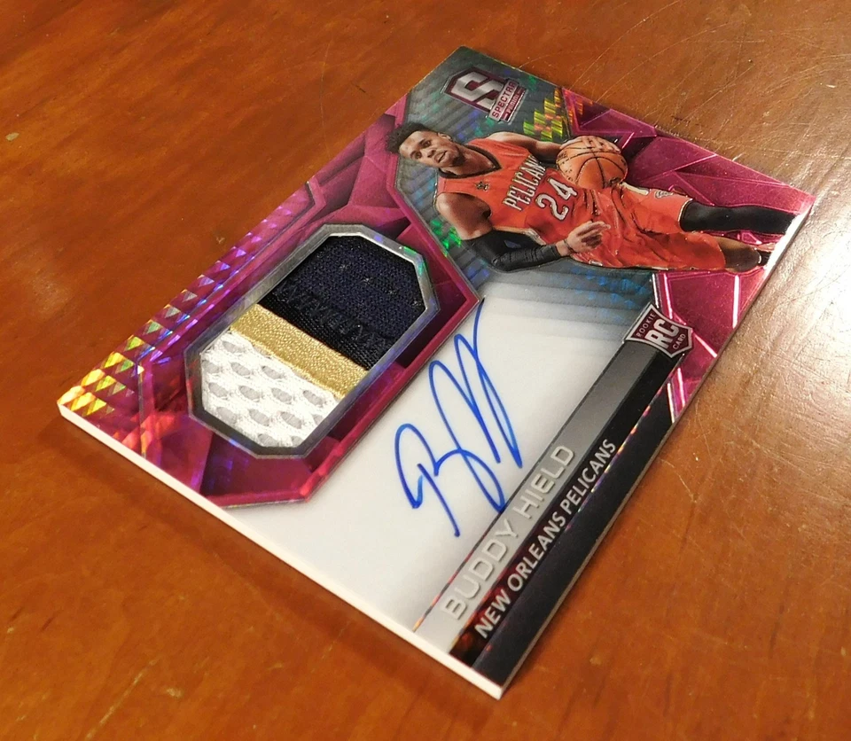 2016-17 Panini Spectra BUDDY HIELD SP/49 Pink Prizm RPA autógrafo cartão de novato - Imagem 3 de 4