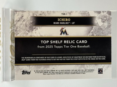 2025 Topps Tier One - Ichiro Suzuki Top Shelf Relic /49 #TSR-I HOF