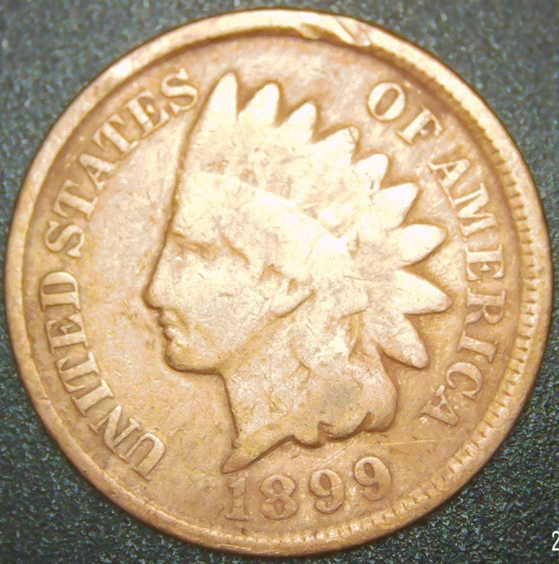 1899-P Indian Head Penny w/DDD-R. Buy & get a free coin.