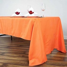 ORANGE 60x126 RECTANGLE POLYESTER TABLECLOTH Wedding Party Catering Kitchen