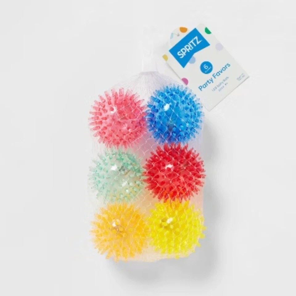 Bola puntiaguda iluminada de 6 quilates - Spritz: juguetes multicolores para fiestas para niños, Foto 4 de 4