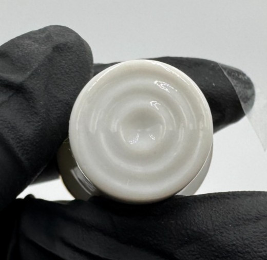 Vintage Thimble Porcelain I Love You with A Red Heart Gold Trim Band Bell