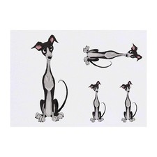 4 x 'Italian Greyhound' Temporary Tattoos / Transfers TO00015861 