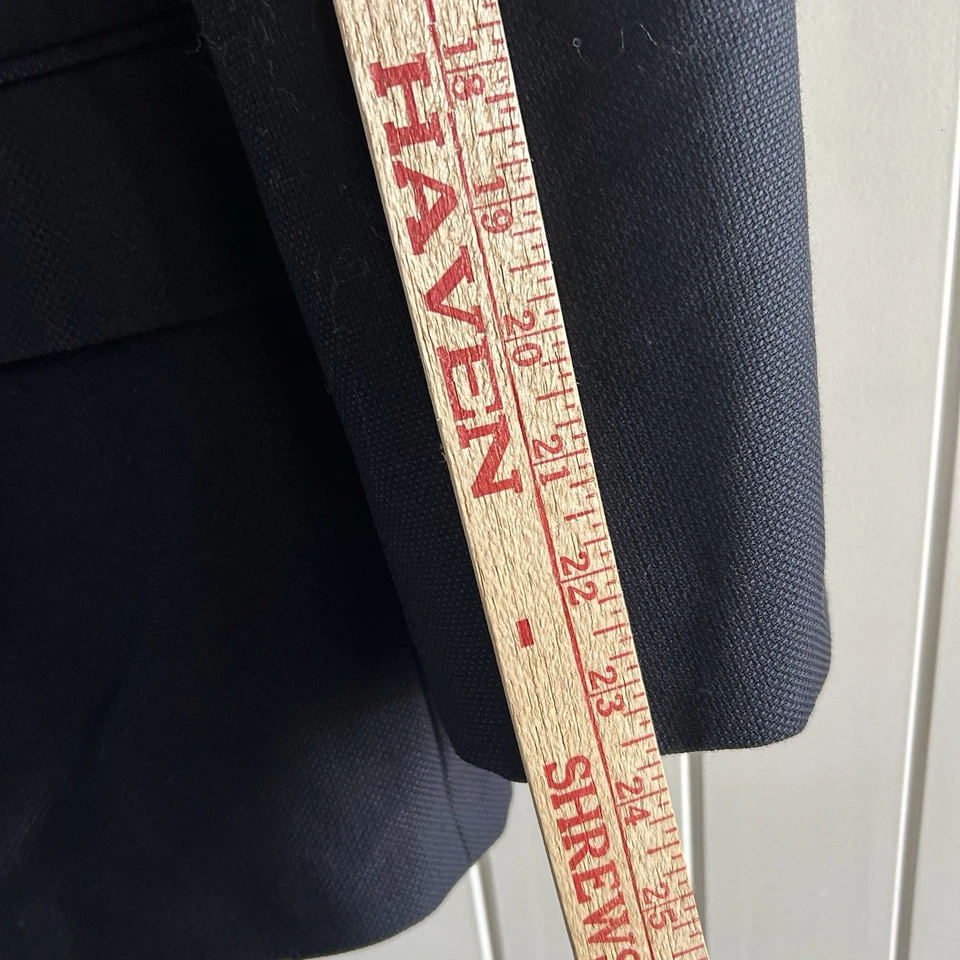 $598 Men's 40R 40 Reg Billy Reid Mohair Wool Blazer Navy Blue - Image 4 of 4