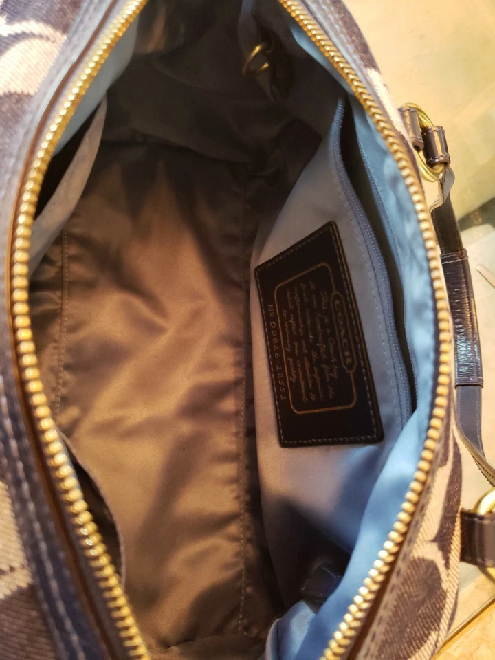 Bolso Cartera Bolso de Mano COACH Signature Denim Azul DO826-12551 Foto 4 de 4