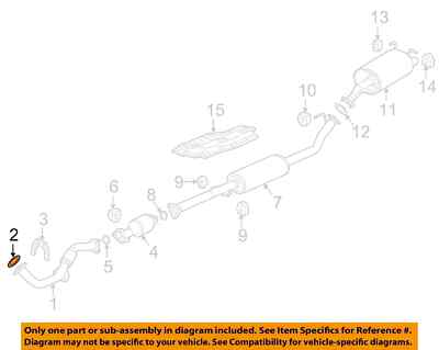 NEW OEM 14-20 HONDA Accord Exhaust Components-Front Pipe Gasket 18212 ...