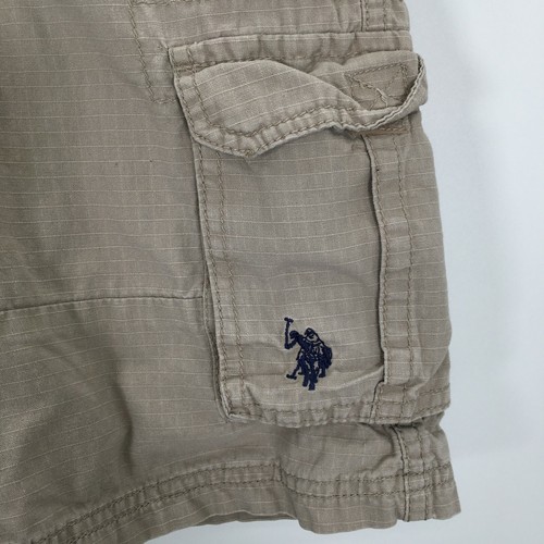 U.S. Polo Assn. Shorts Boys 12 Beige Cargo Denim - Picture 3 of 7
