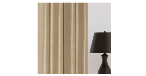 LORDTEX 100% Dupioni Silk Blackout Curtains 2 Panel 52 x 84 Inches,Thermal Gold - Picture 4 of 13