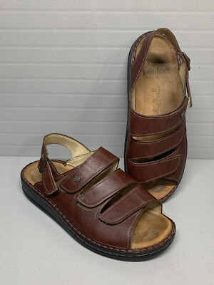 Finn Comfort Sylt Sandals, Brown Leather Women's 41 EU (10-10.5)