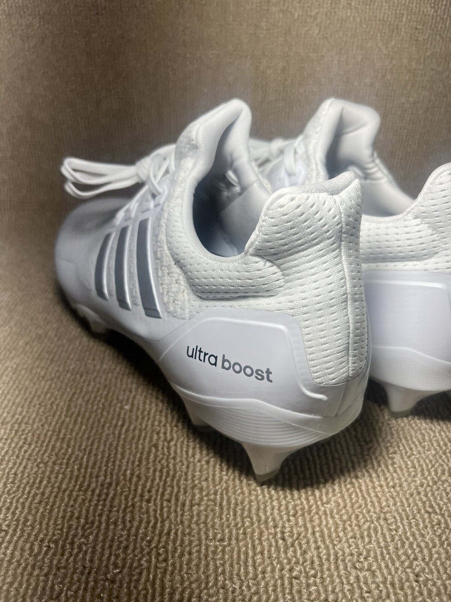 Adidas UltraBoost PE Football Cleats White/Gray Silver HP8836 Mens