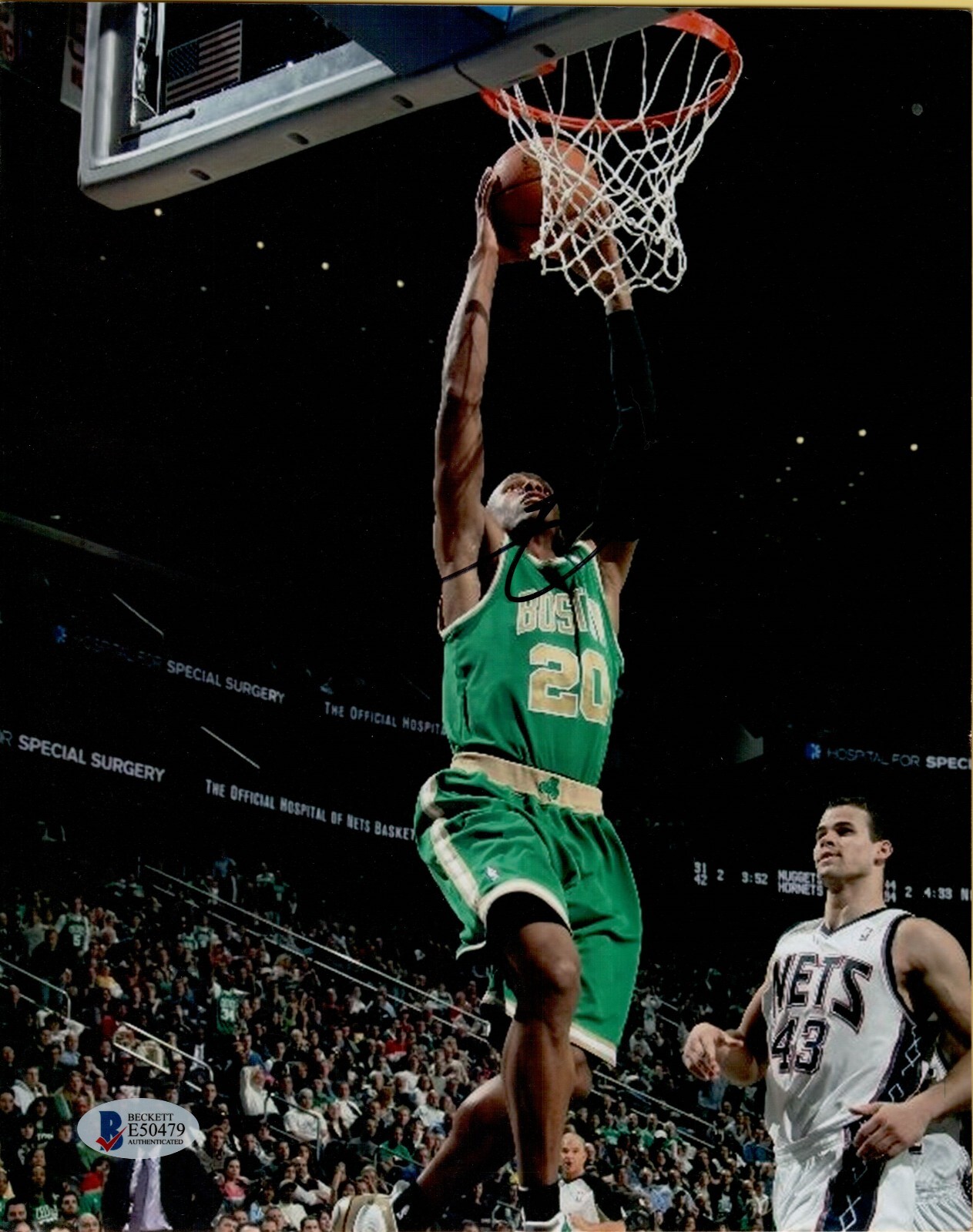 Ray Allen Autographed Signed Boston Celtics 8X10 Photo w/ Beckett COA 